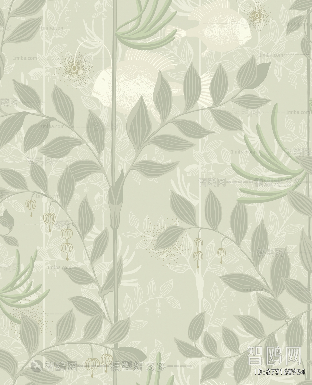 Animal And Plant Pattern Wallpaper
