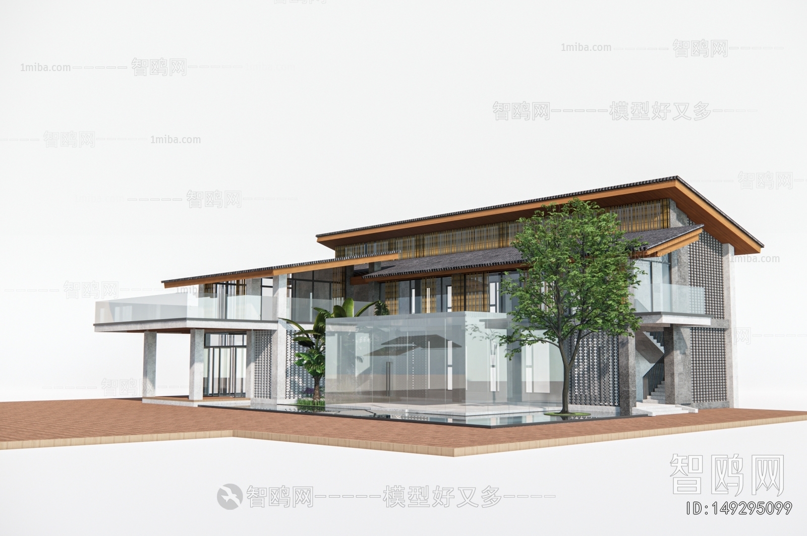 New Chinese Style Appearance Of Commercial Building