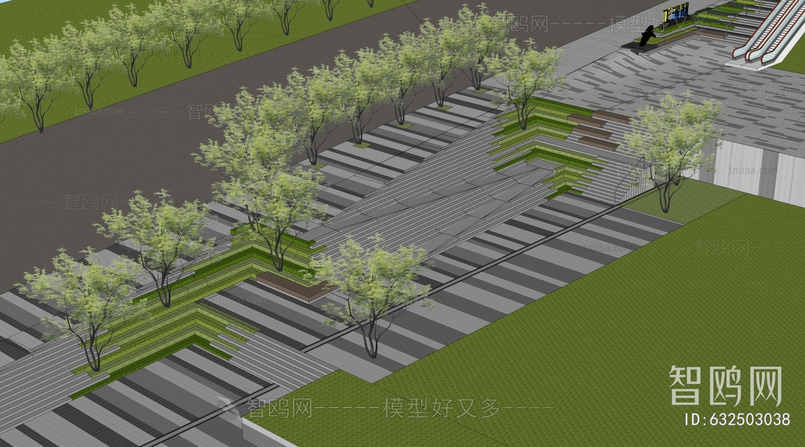 Modern Park Landscape