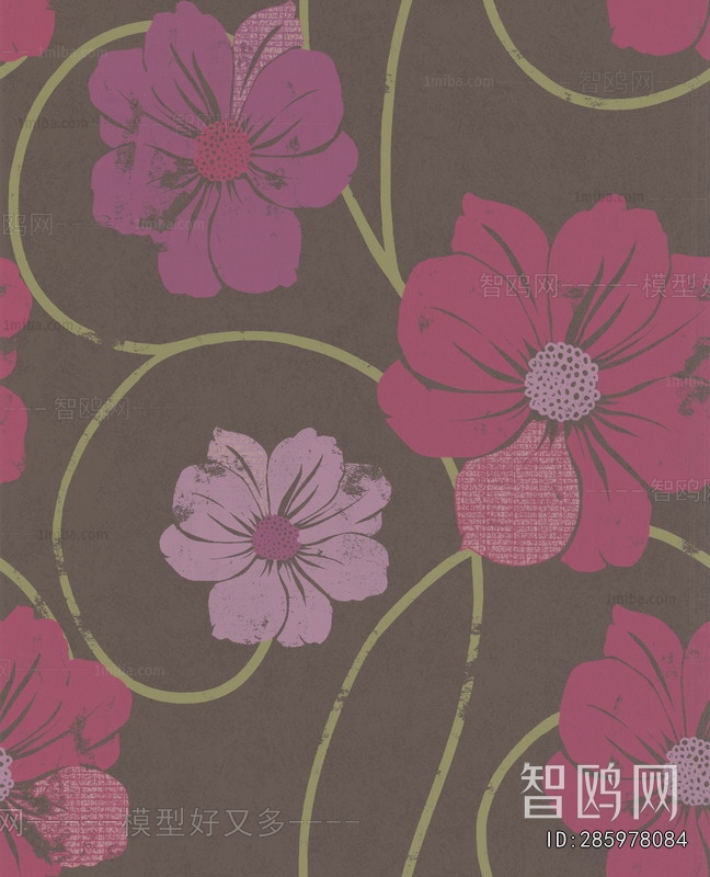 Animal And Plant Pattern Wallpaper