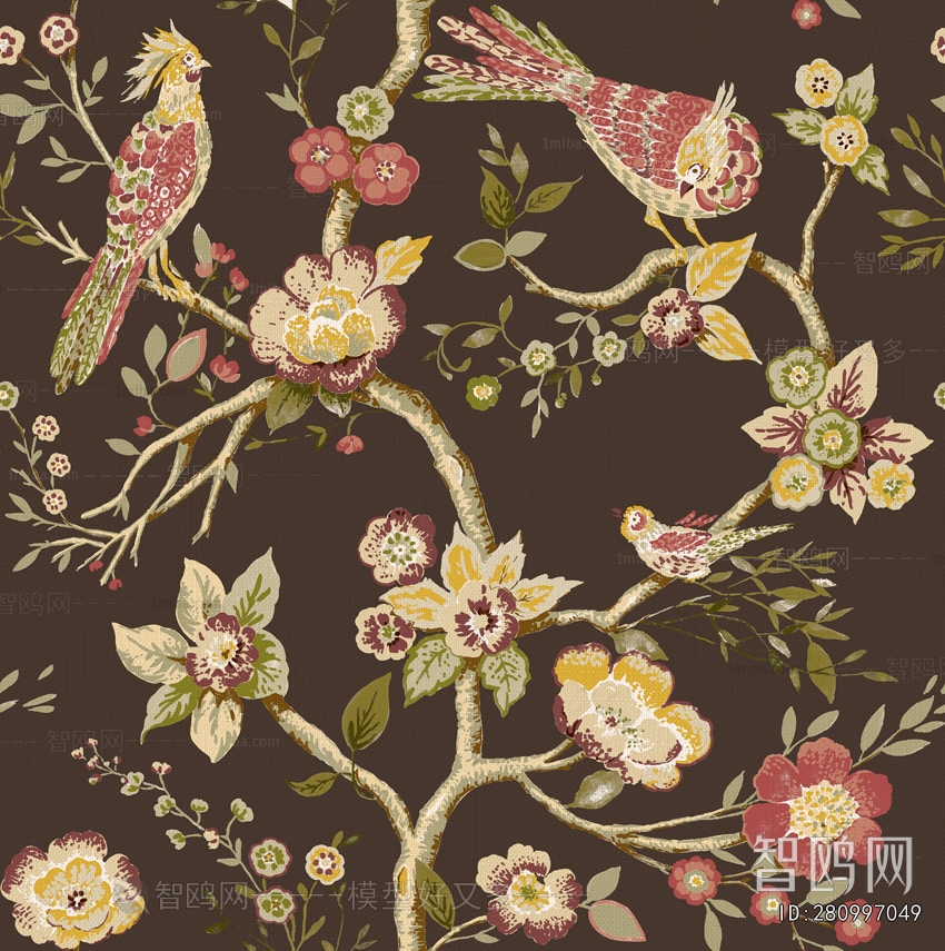 Animal And Plant Pattern Wallpaper