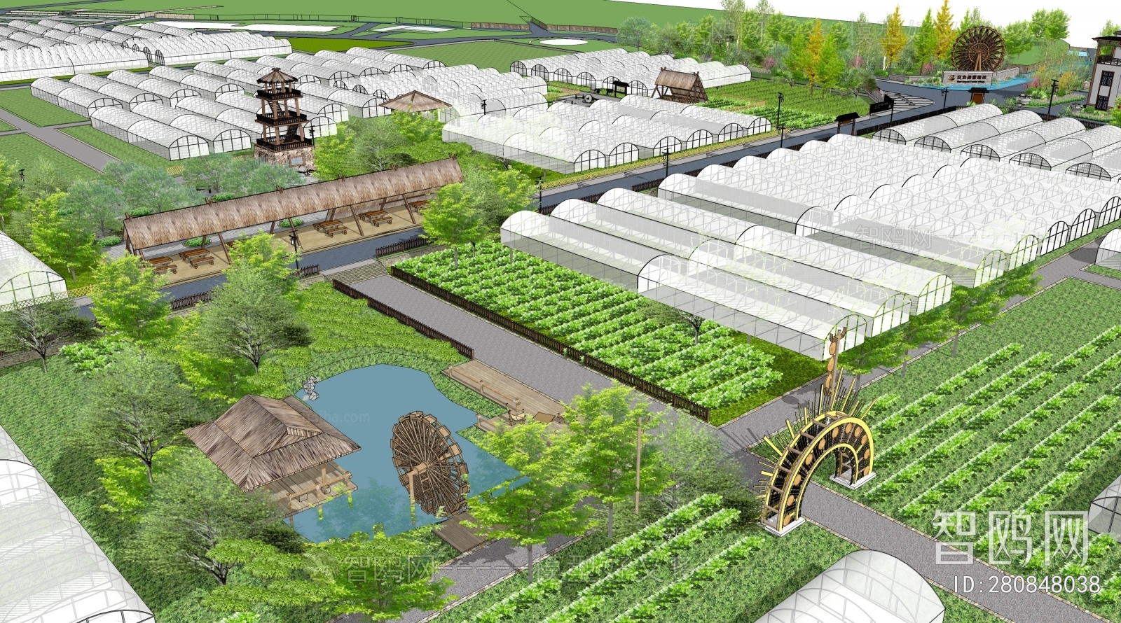 Modern Architectural Bird's-eye View Planning