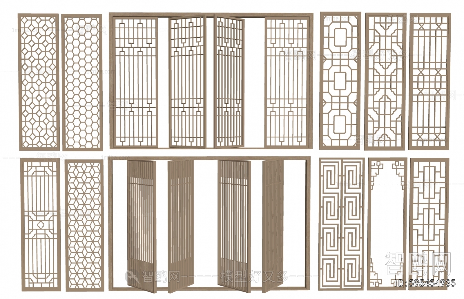 New Chinese Style Wooden Screen Partition