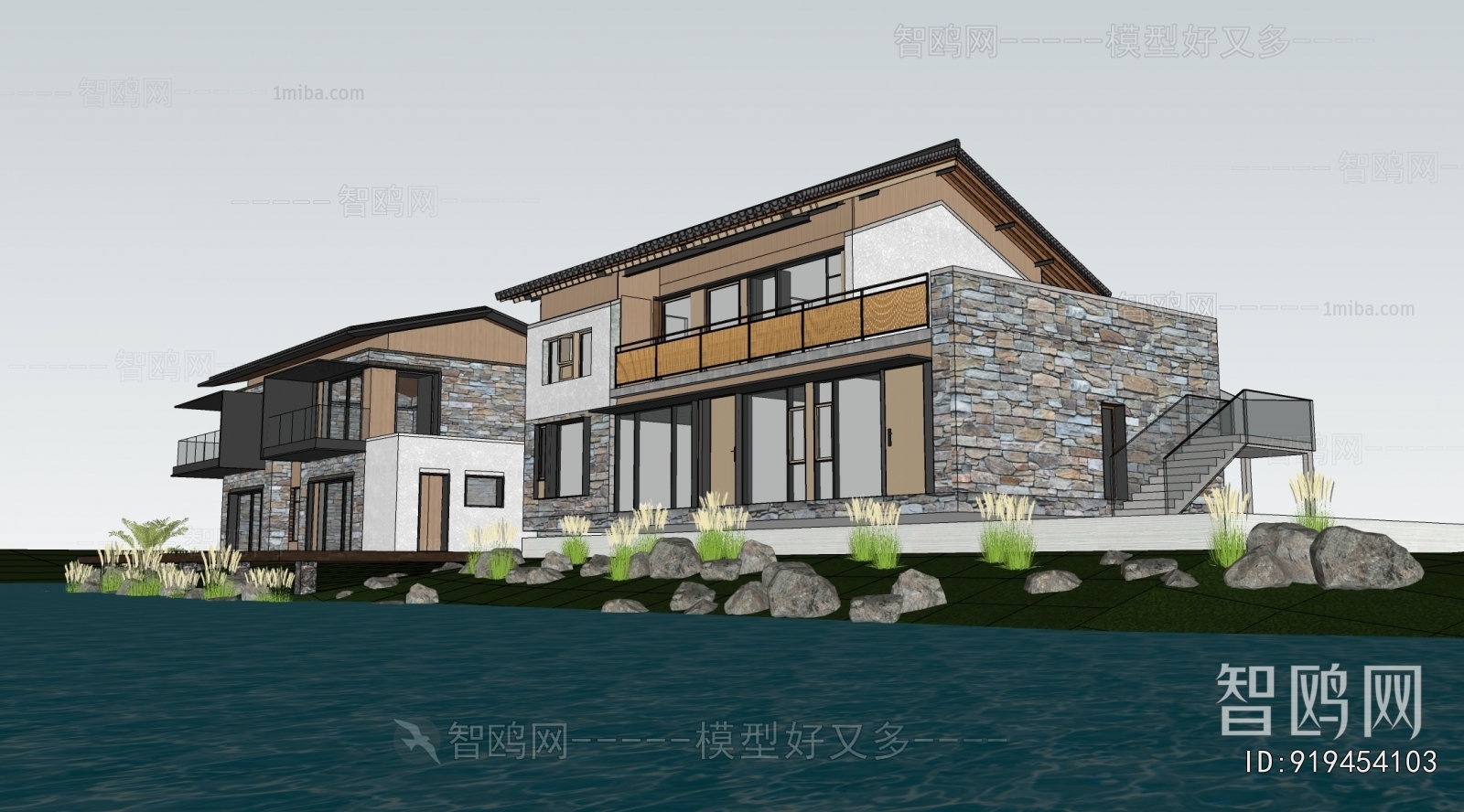 New Chinese Style Appearance Of Commercial Building