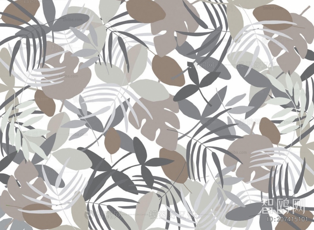 Animal And Plant Pattern Wallpaper