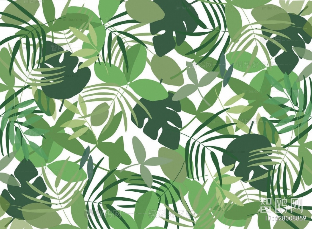 Animal And Plant Pattern Wallpaper