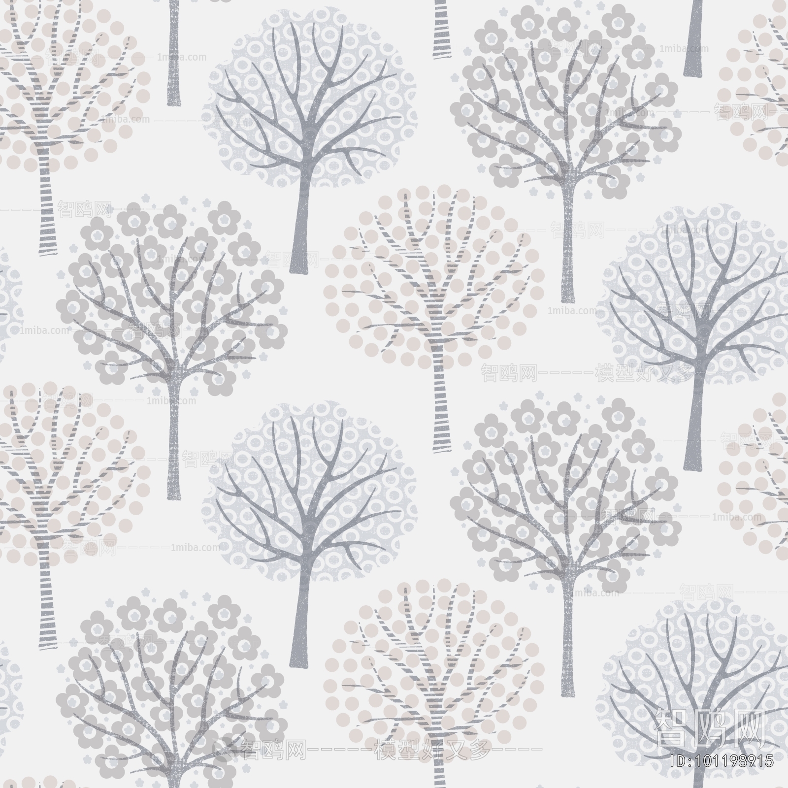 Animal And Plant Pattern Wallpaper