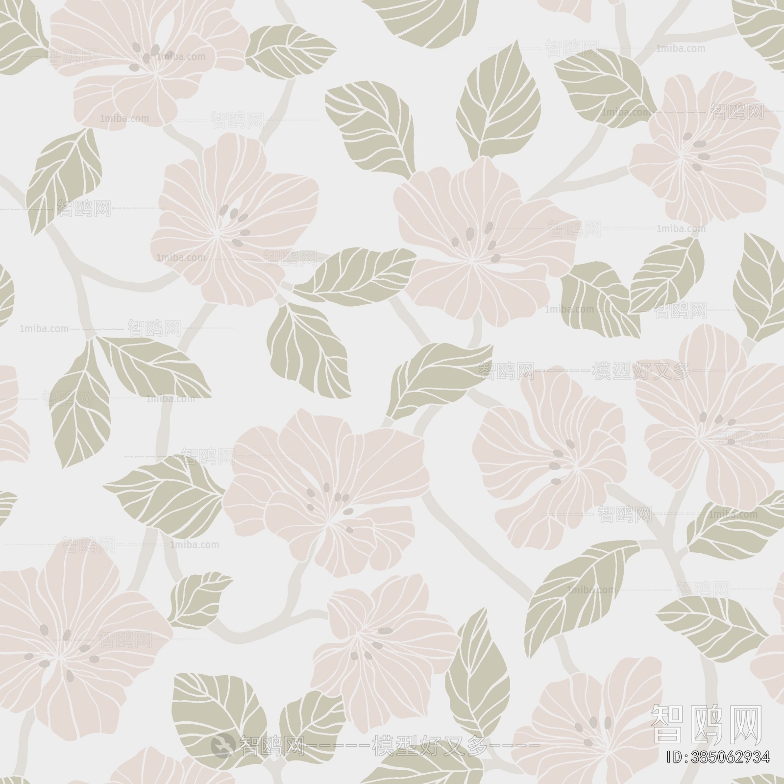 Animal And Plant Pattern Wallpaper