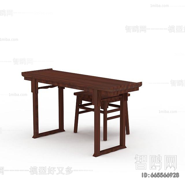 Chinese Style Computer Desk And Chair