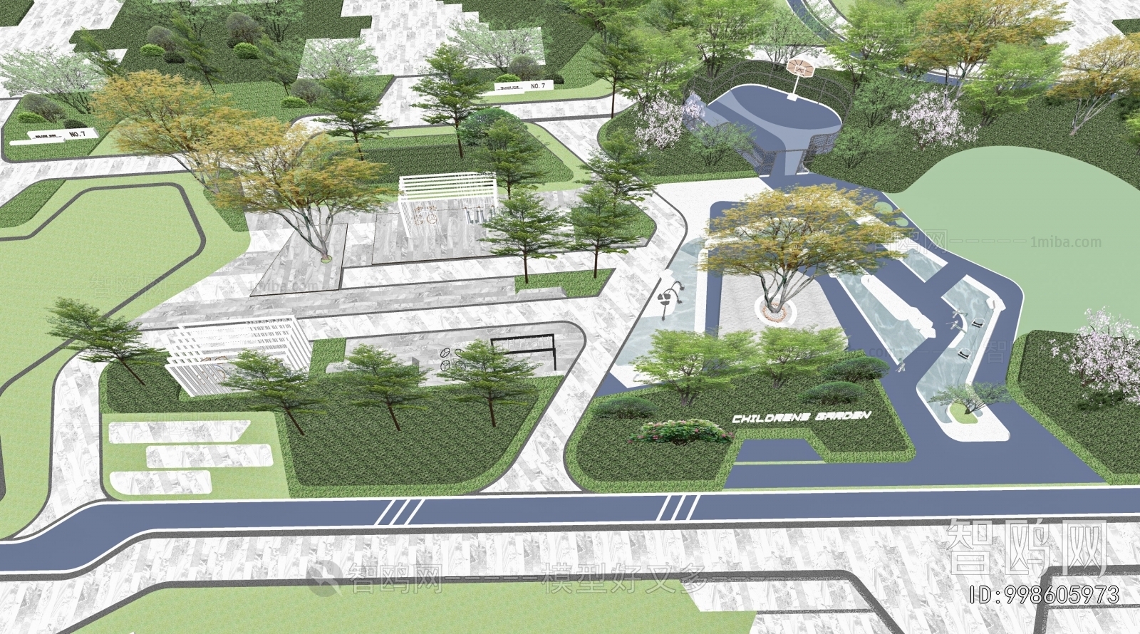 Modern Architectural Bird's-eye View Planning