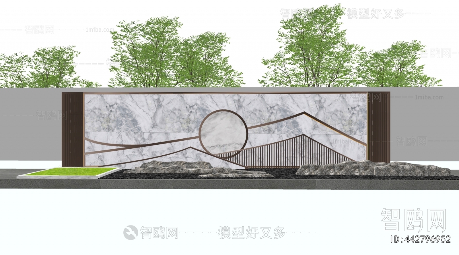 New Chinese Style Landscape Wall