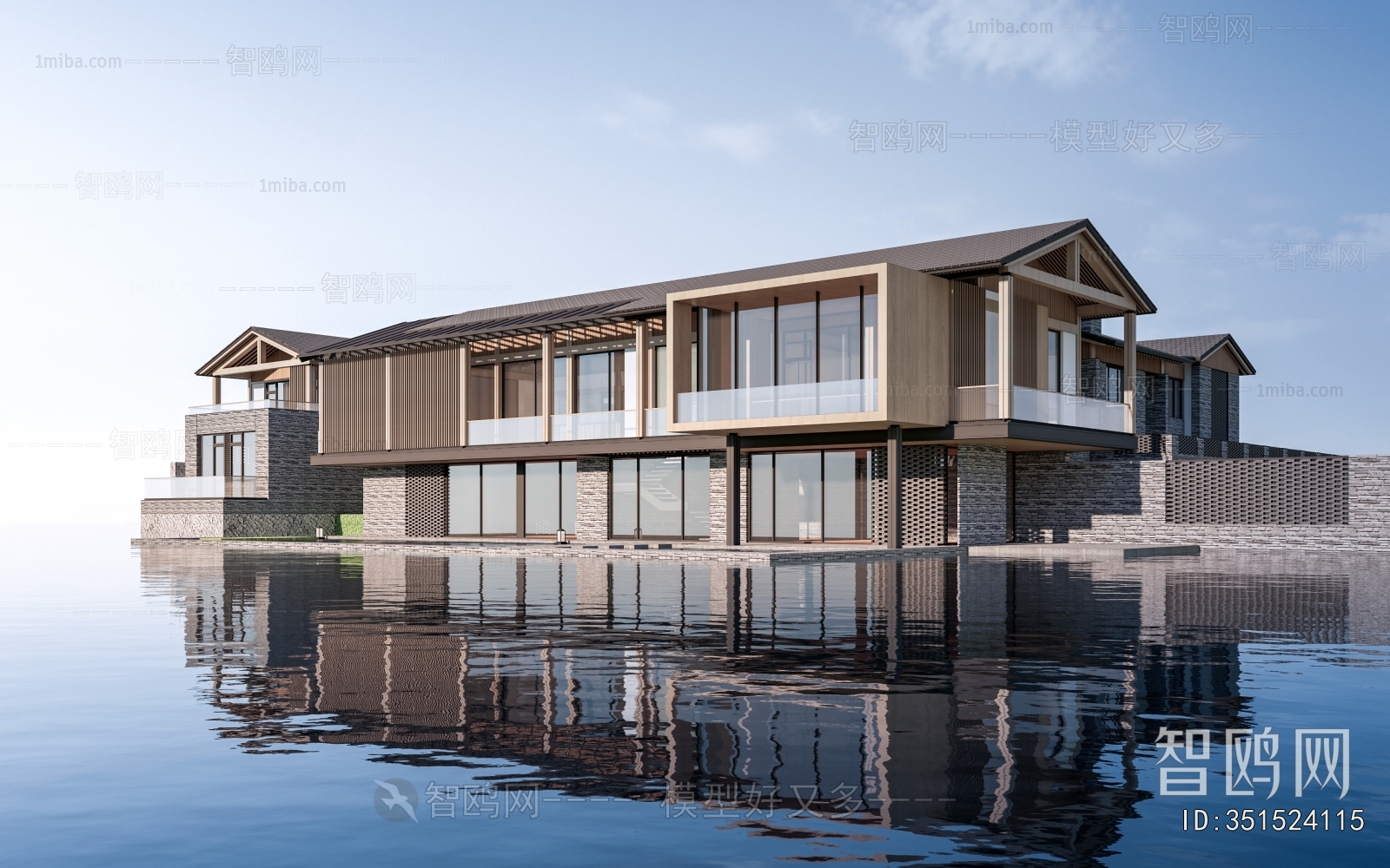 New Chinese Style Appearance Of Commercial Building