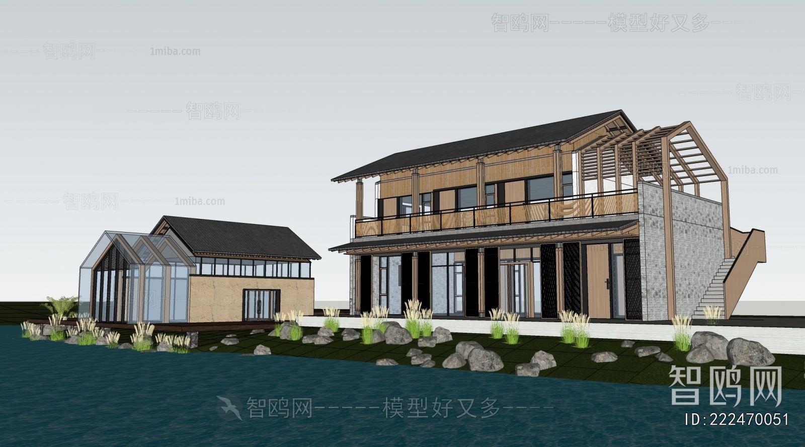 New Chinese Style Appearance Of Commercial Building