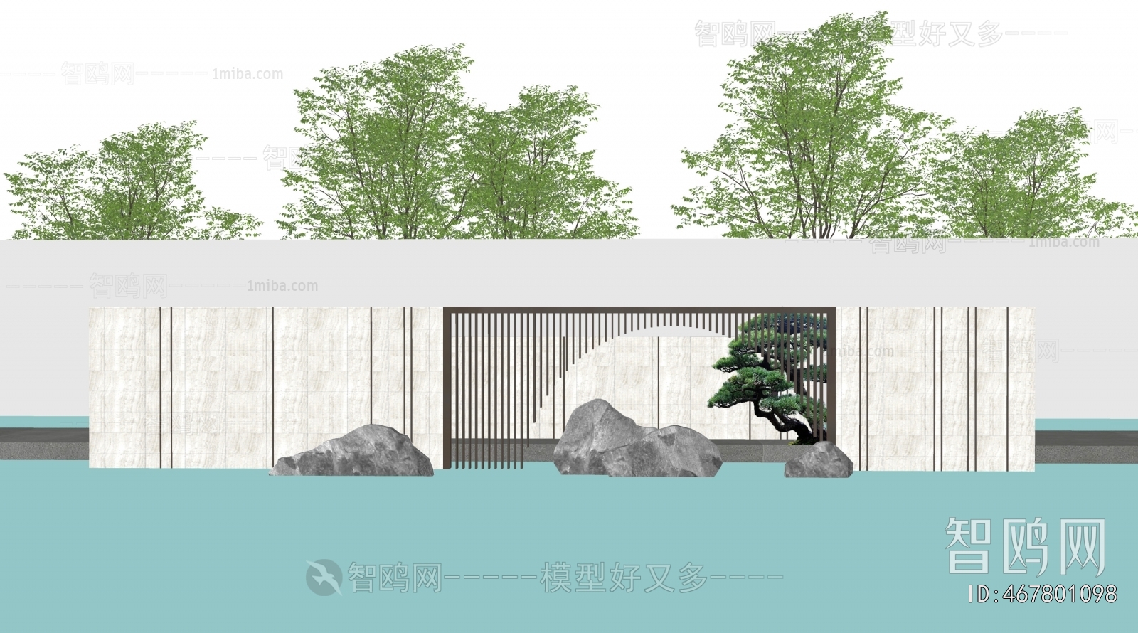 New Chinese Style Landscape Wall