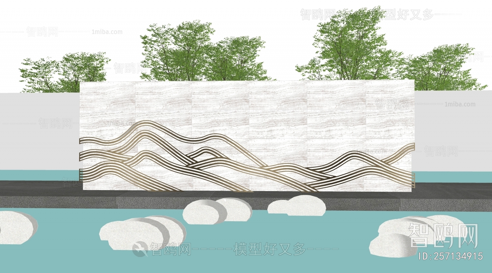 New Chinese Style Landscape Wall