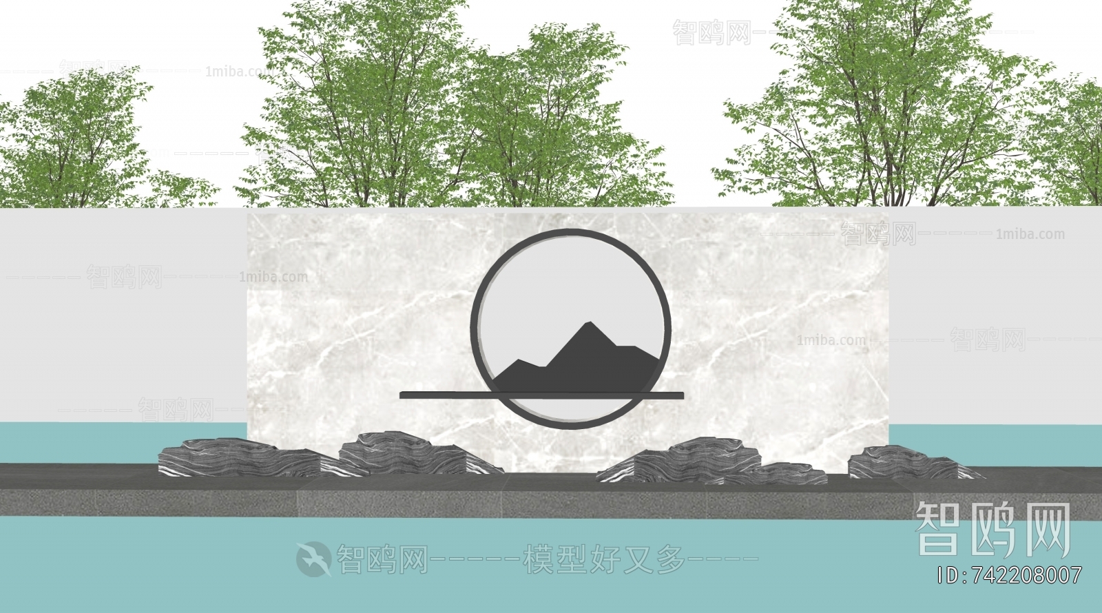 New Chinese Style Landscape Wall