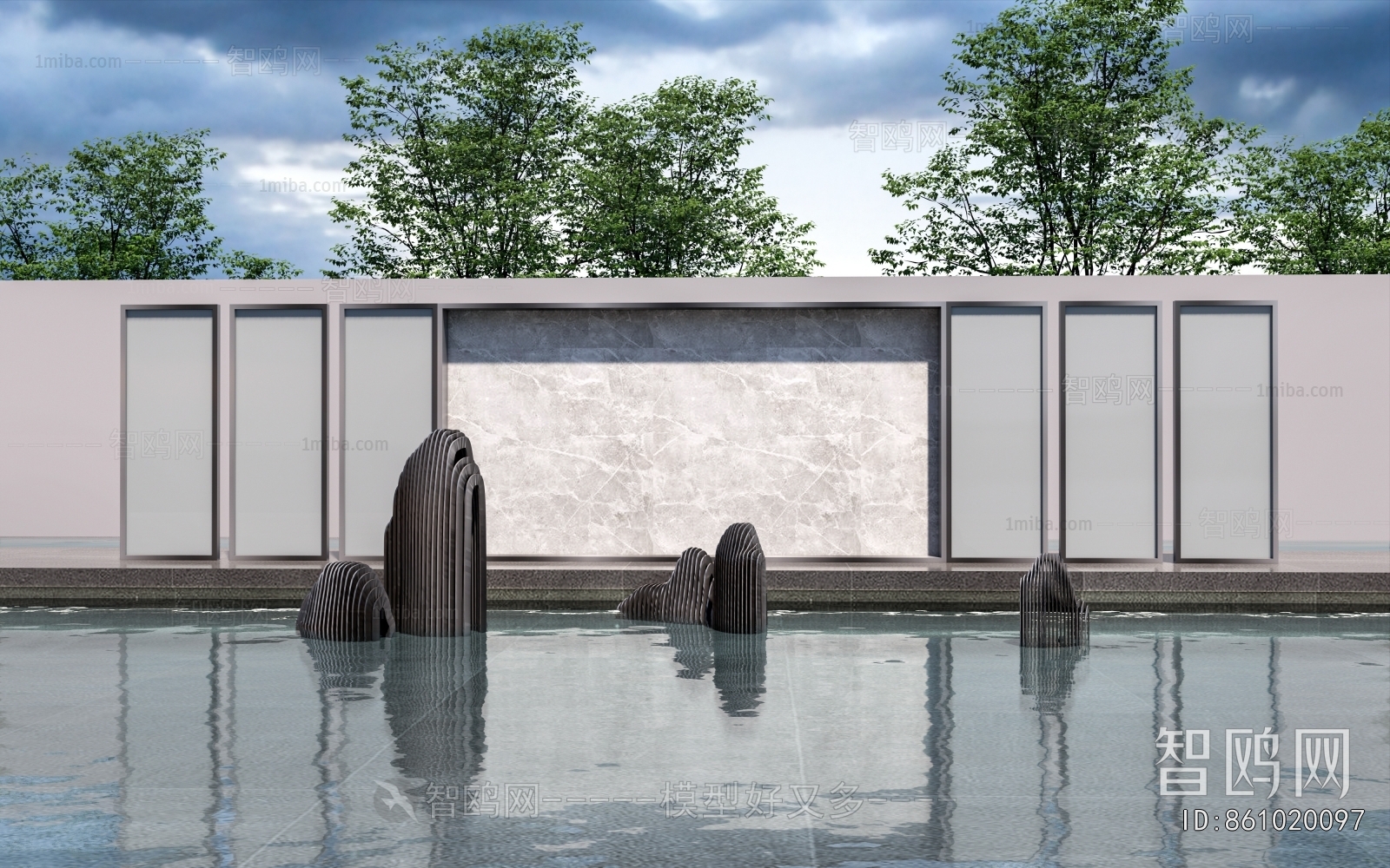 New Chinese Style Landscape Wall