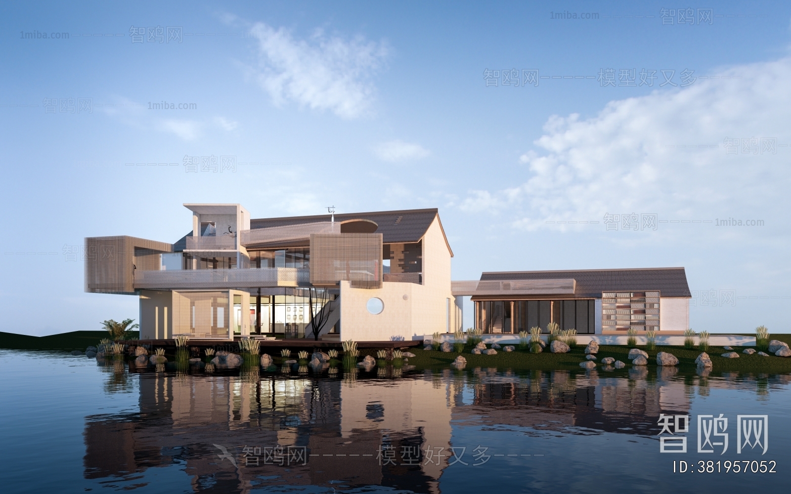 New Chinese Style Appearance Of Commercial Building