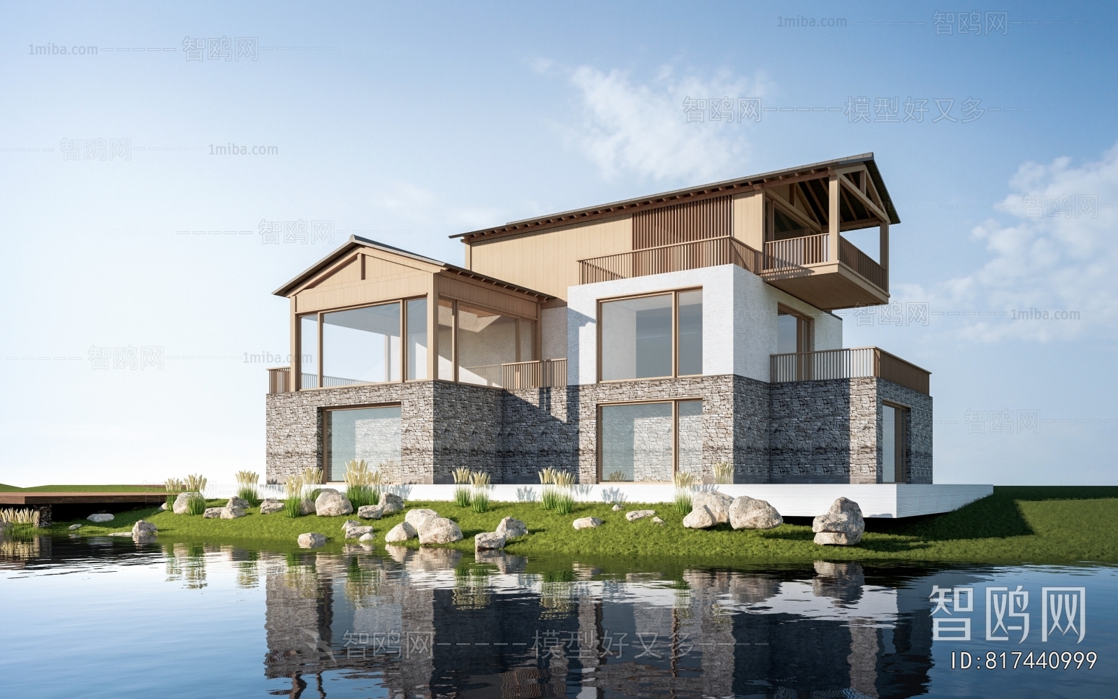 New Chinese Style Appearance Of Commercial Building