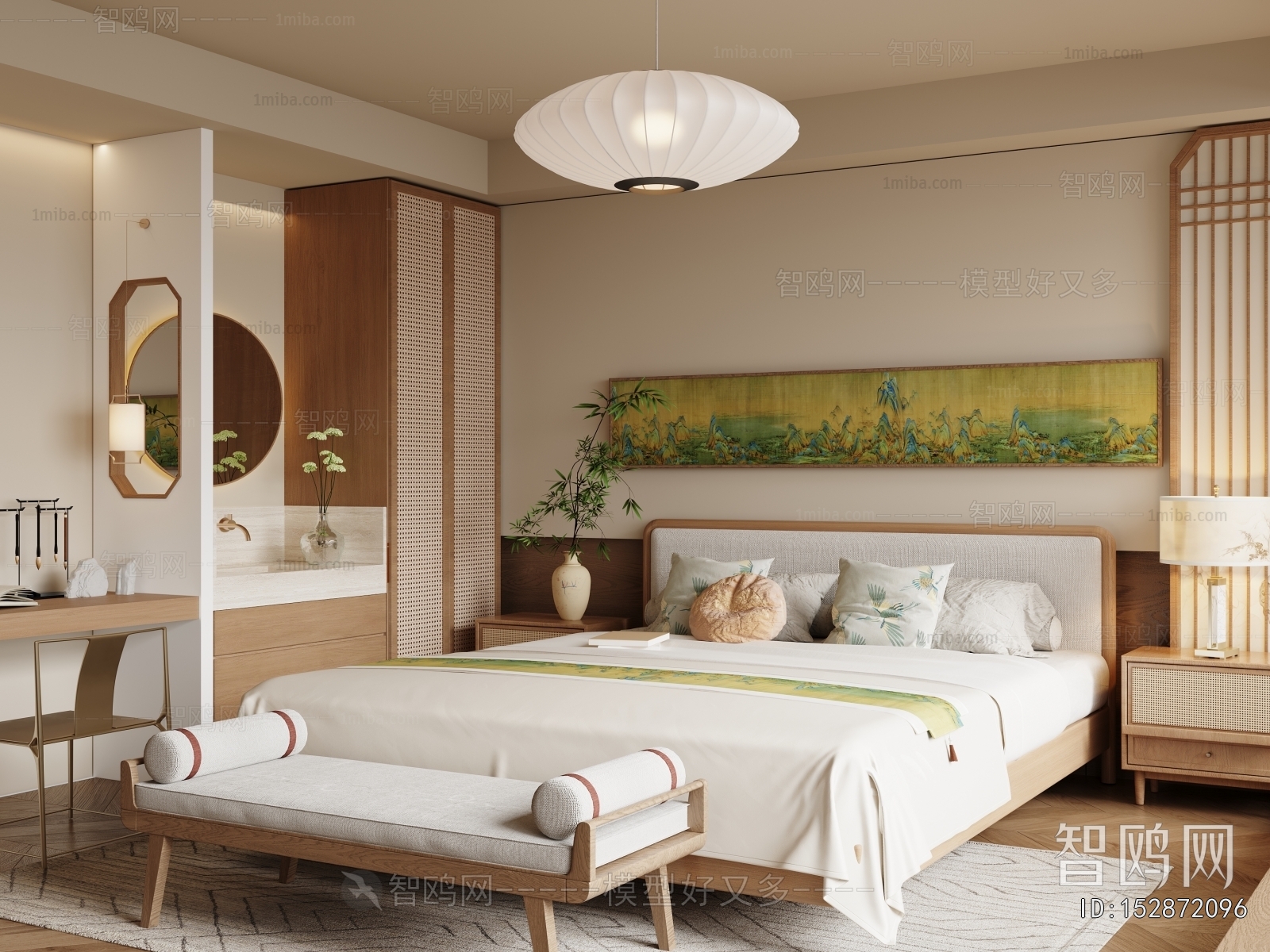 New Chinese Style Bedroom