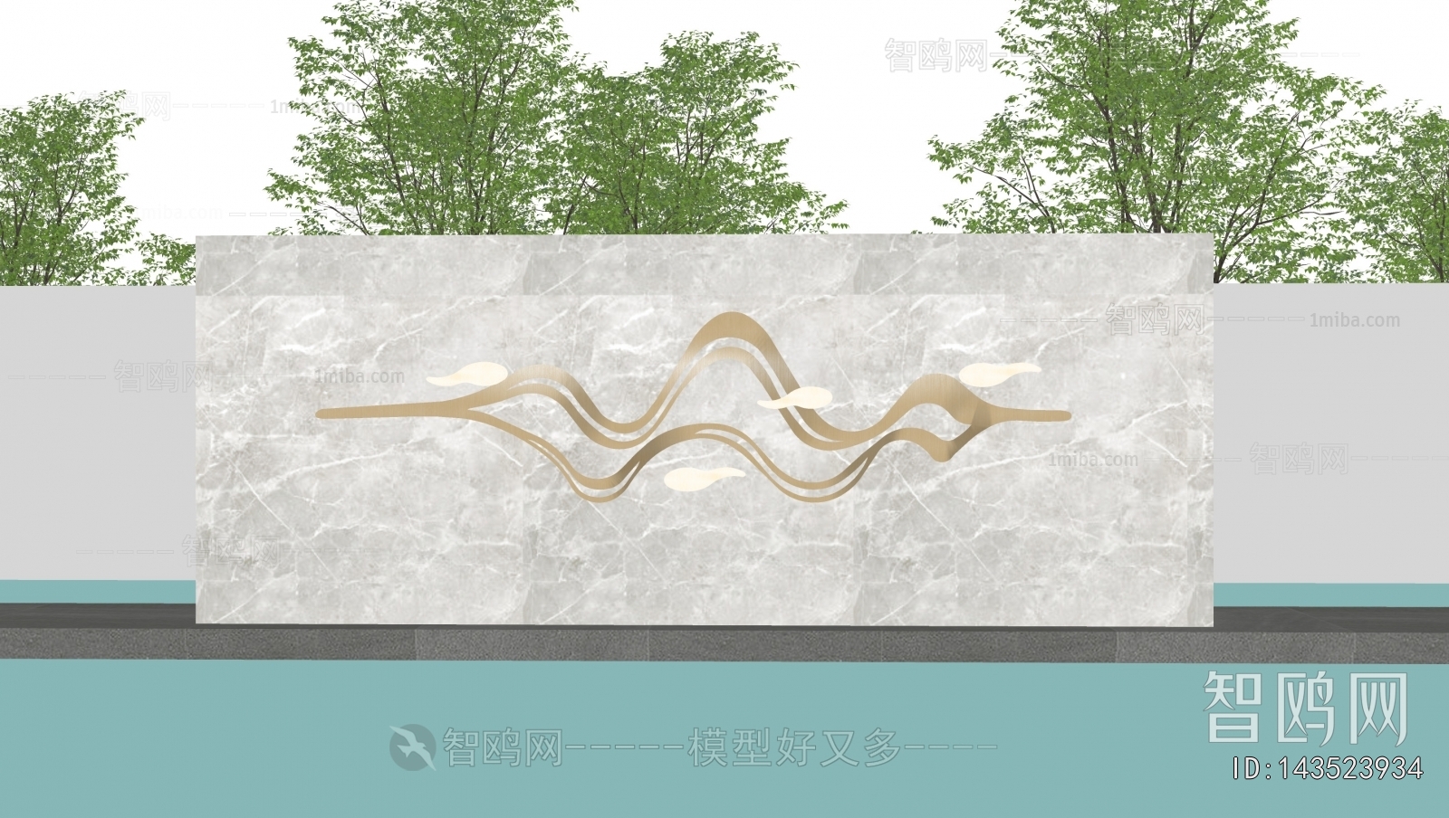 New Chinese Style Landscape Wall