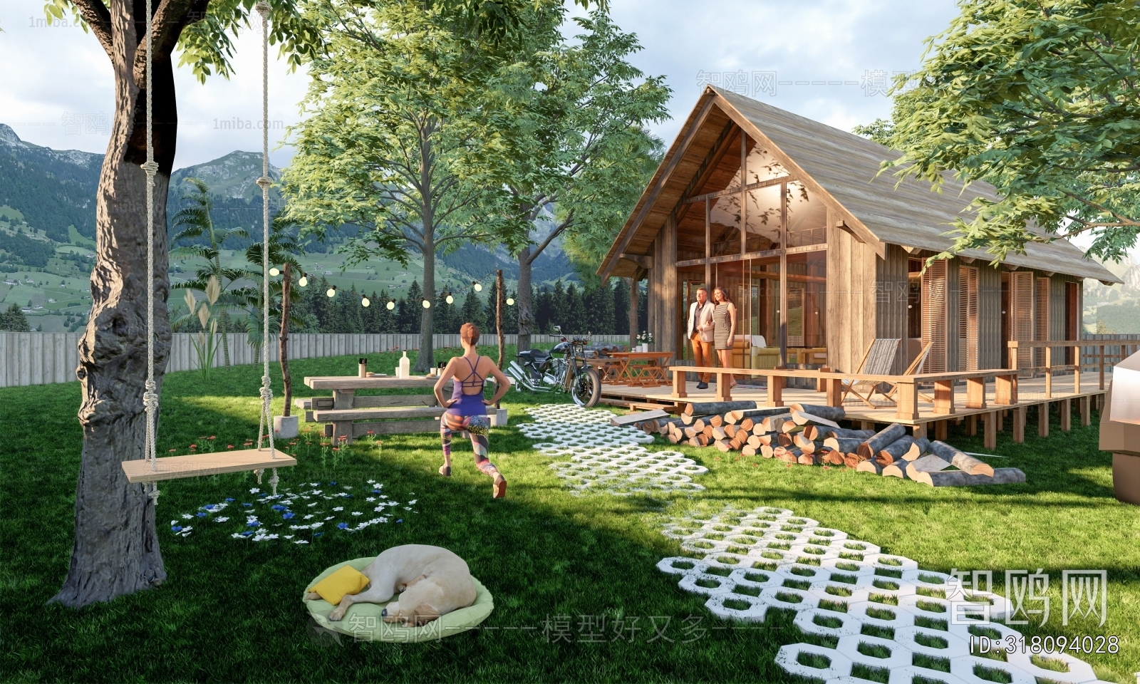 Modern New Chinese Style Courtyard/landscape