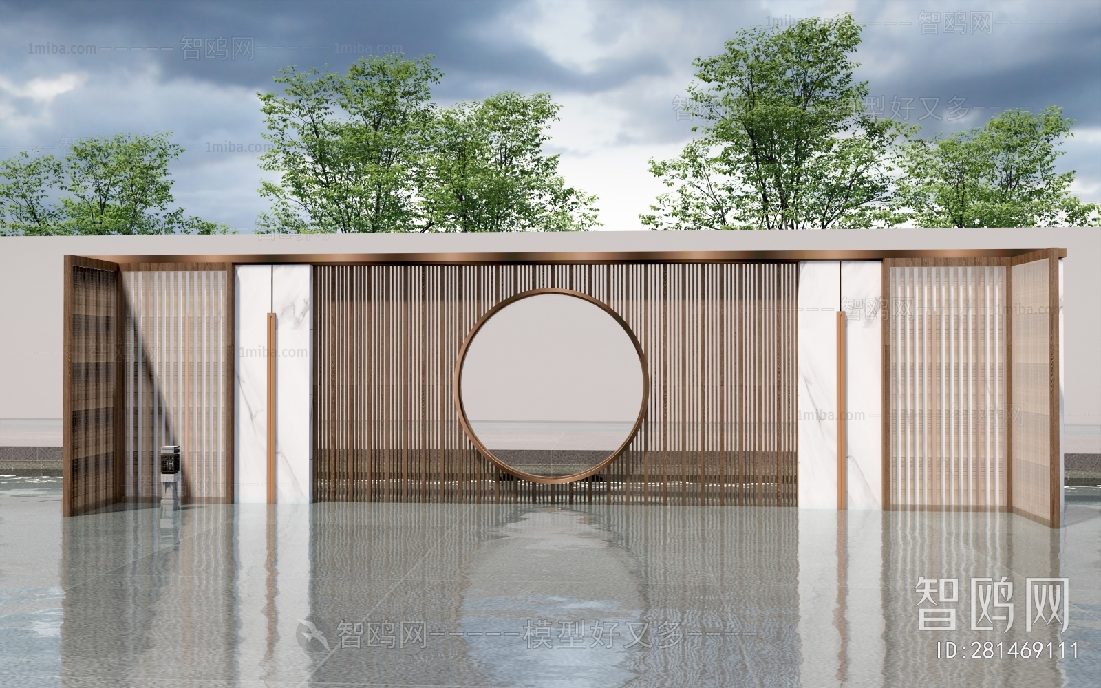 New Chinese Style Landscape Wall