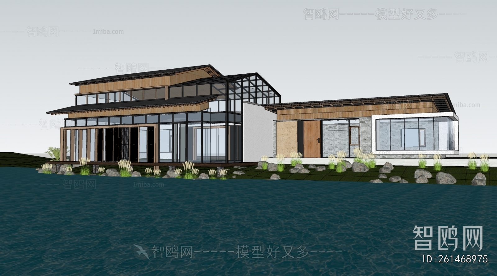 New Chinese Style Appearance Of Commercial Building