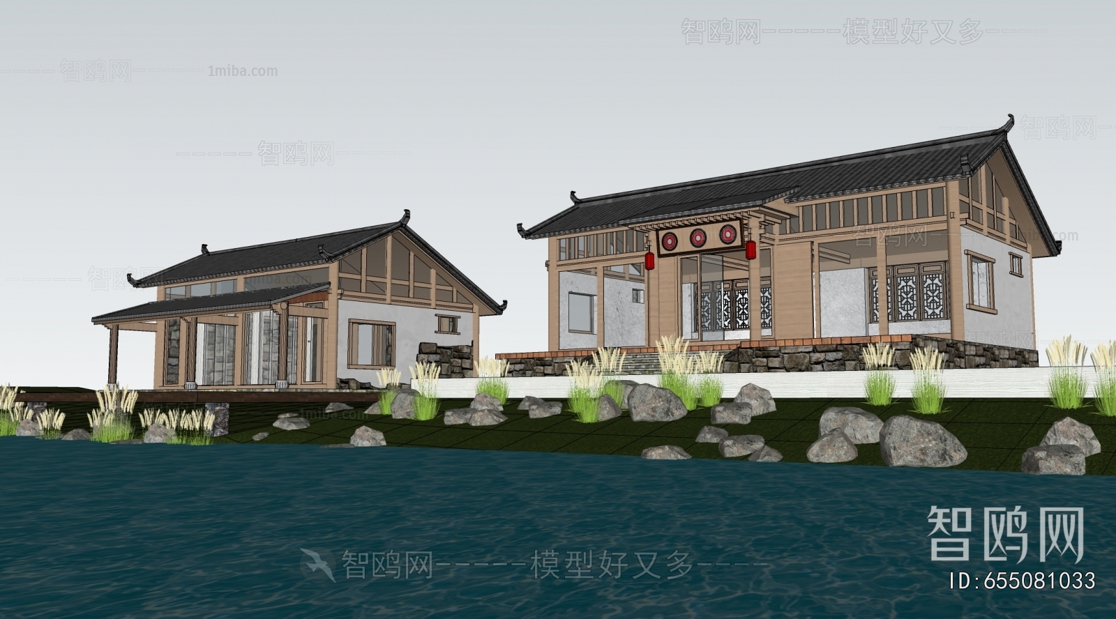 New Chinese Style Appearance Of Commercial Building