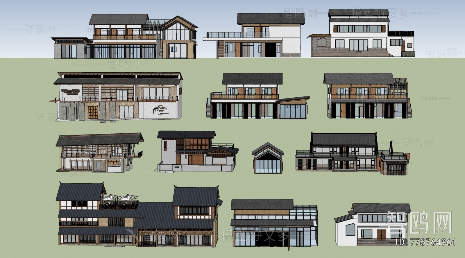 New Chinese Style Appearance Of Commercial Building