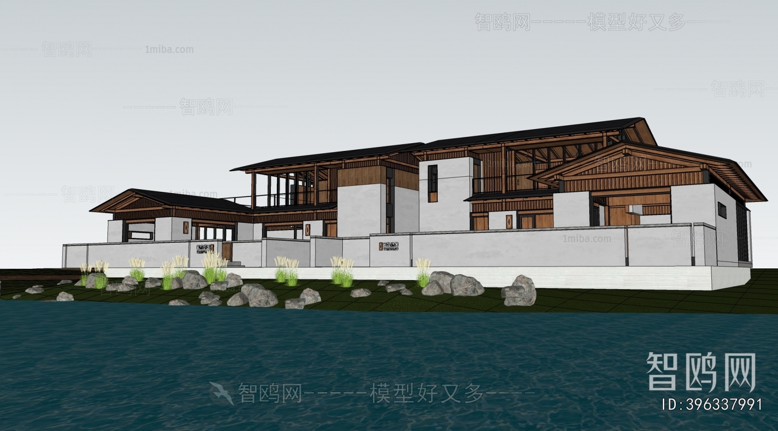 New Chinese Style Appearance Of Commercial Building