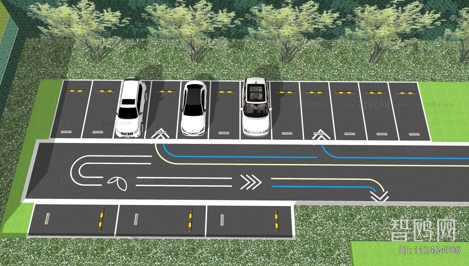 Modern Outdoor Parking Lot