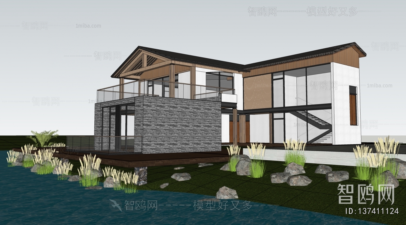 New Chinese Style Appearance Of Commercial Building