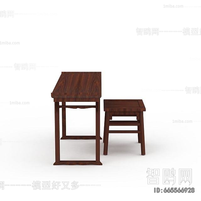 Chinese Style Computer Desk And Chair