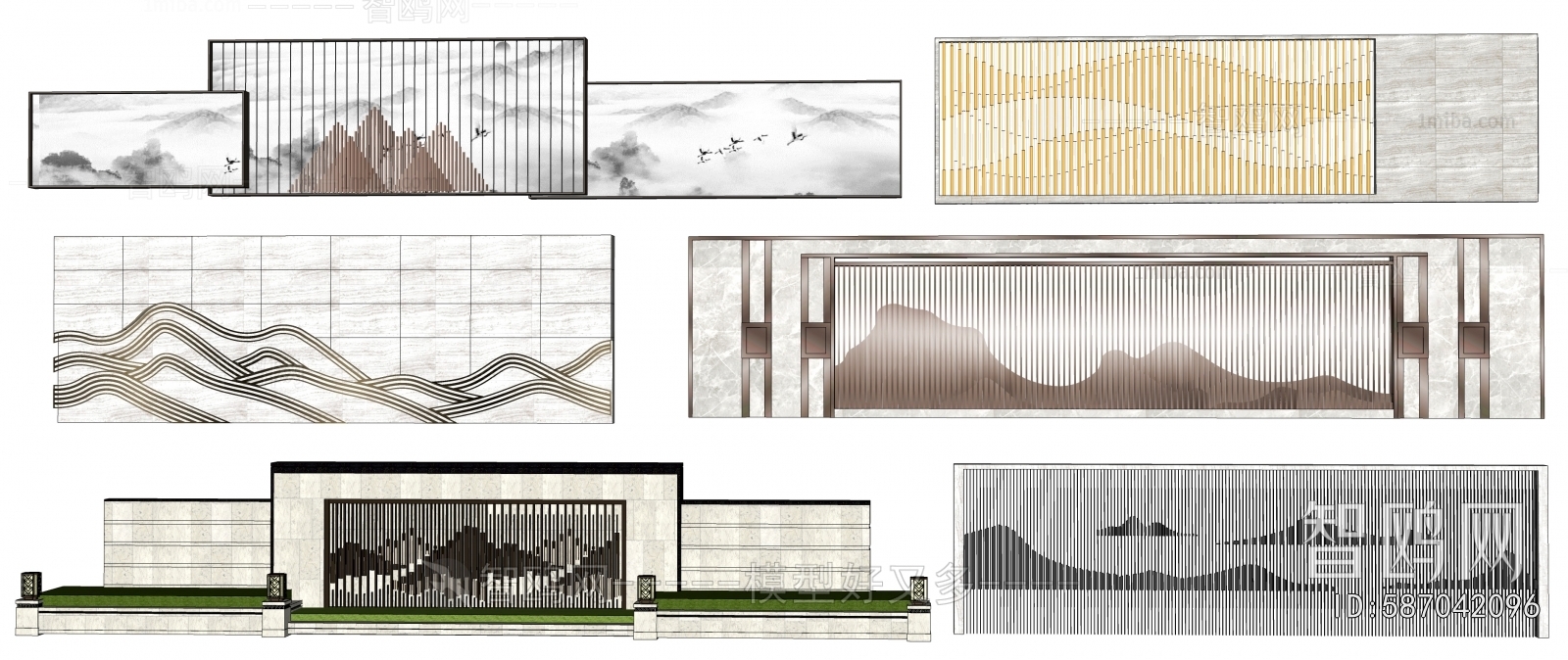 New Chinese Style Landscape Wall