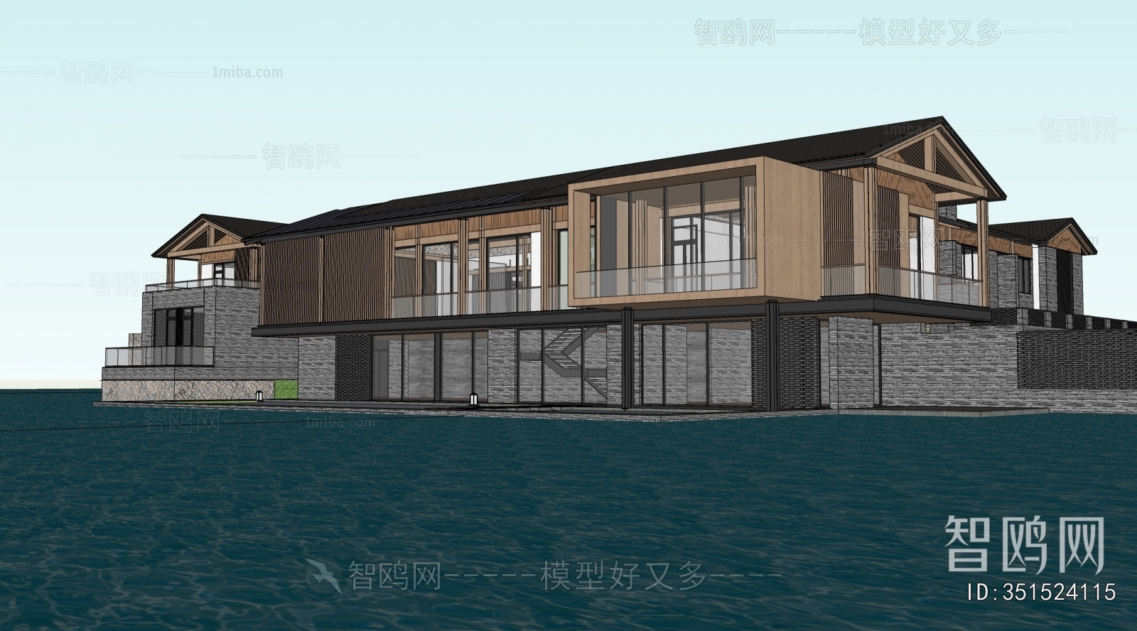 New Chinese Style Appearance Of Commercial Building