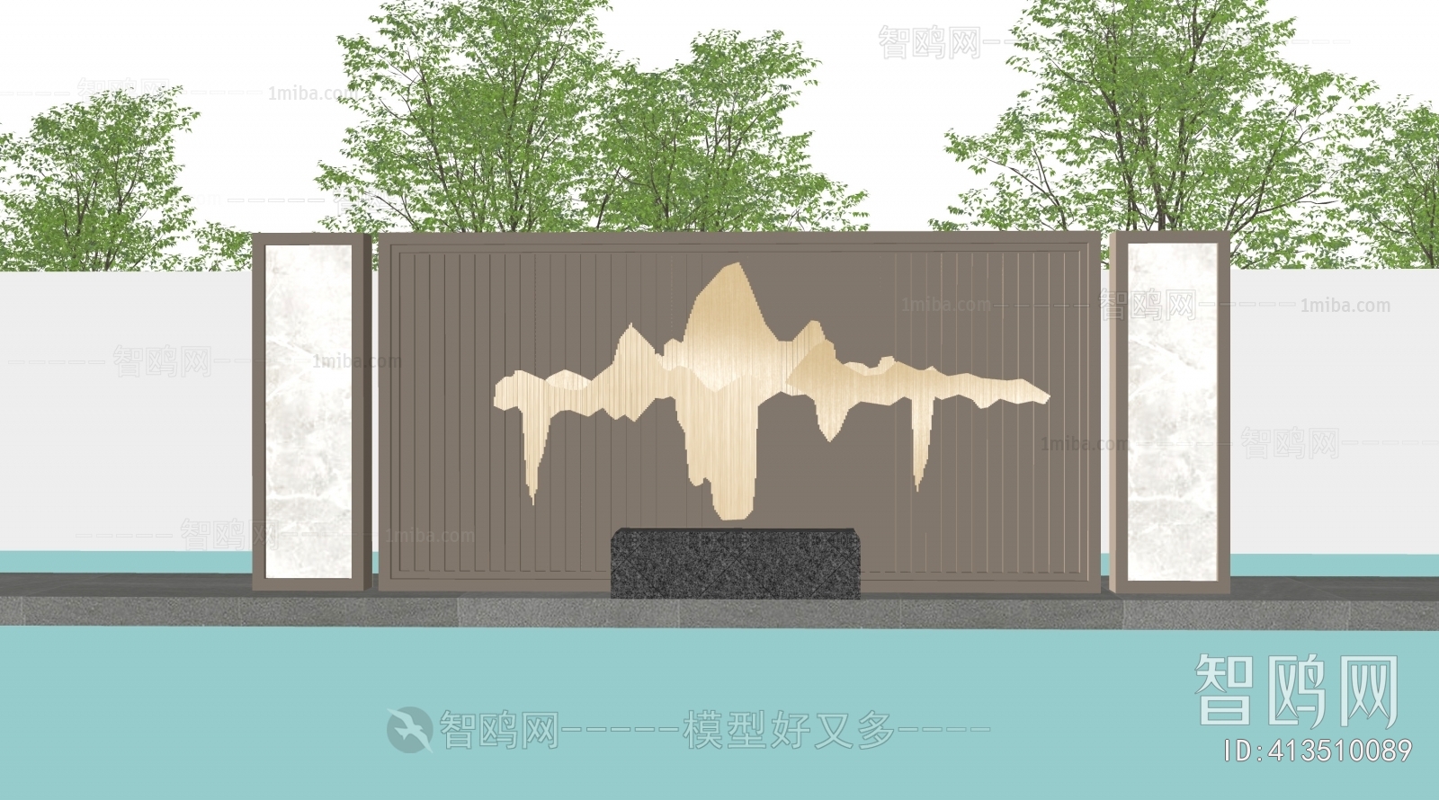 New Chinese Style Landscape Wall
