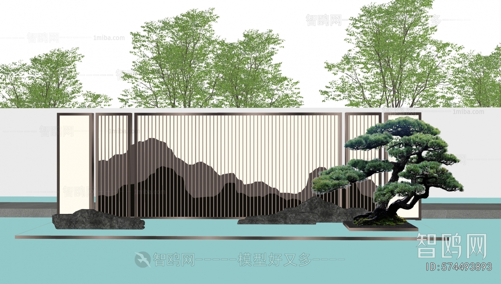 New Chinese Style Landscape Wall