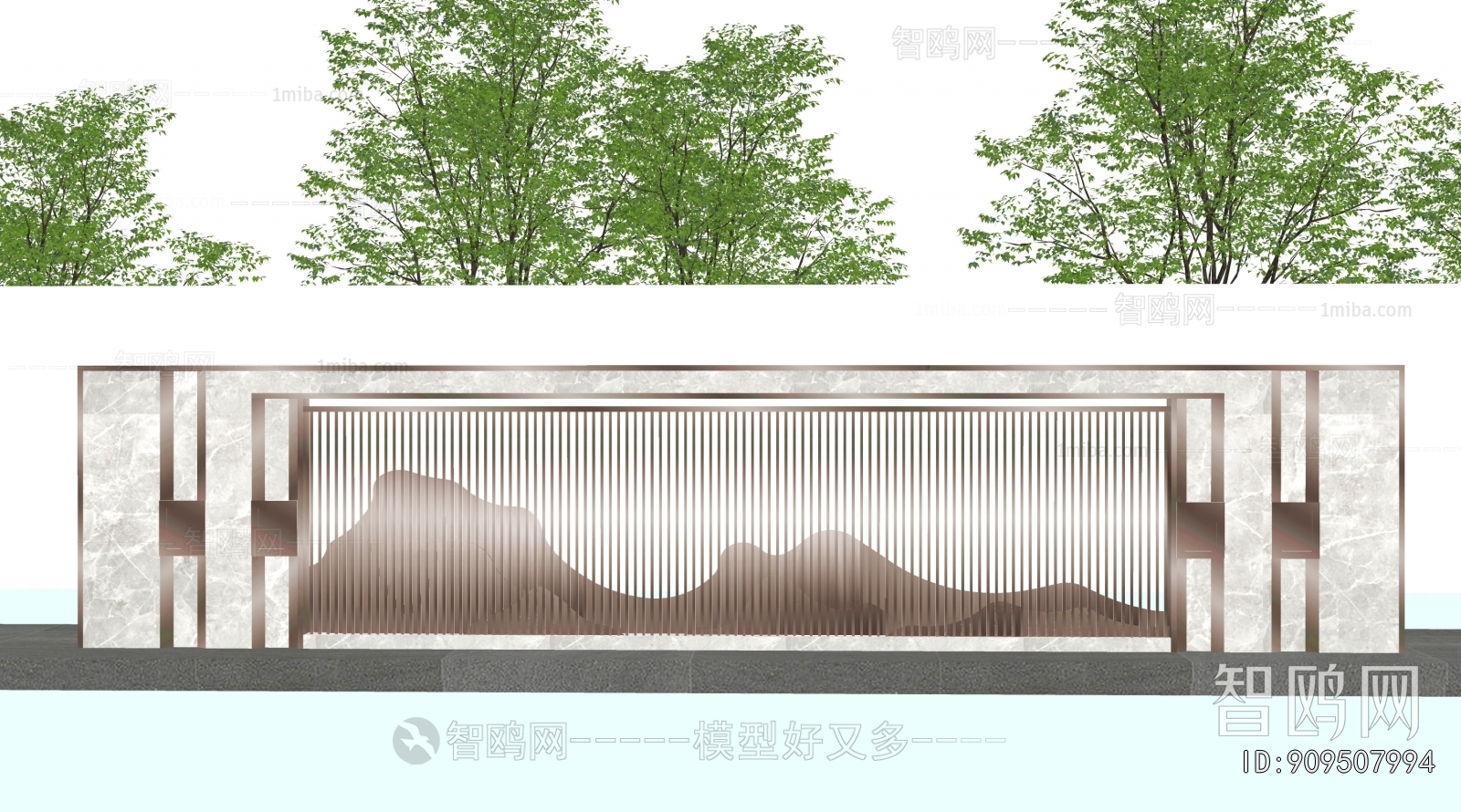 New Chinese Style Landscape Wall