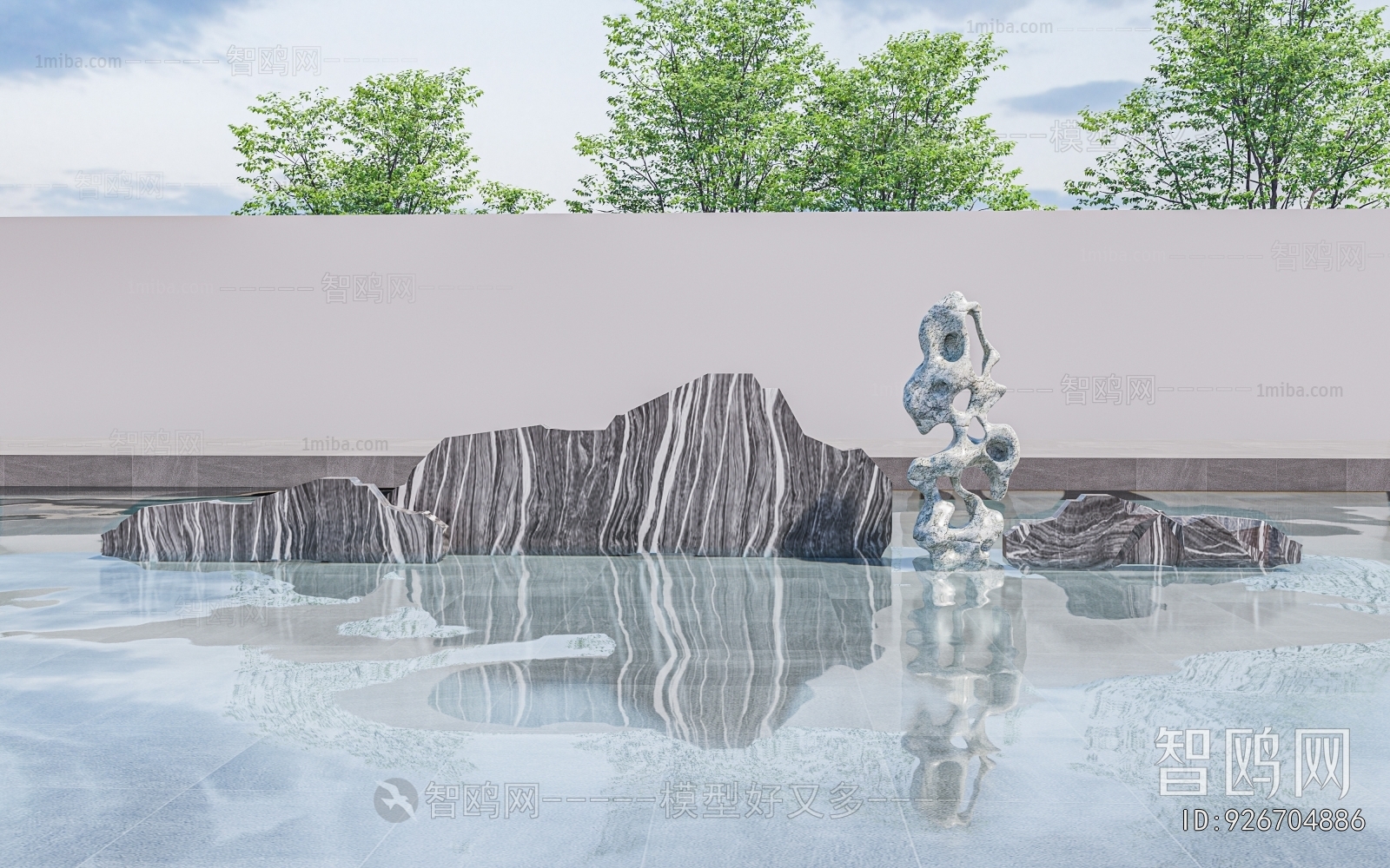 Modern Rockery Waterscape