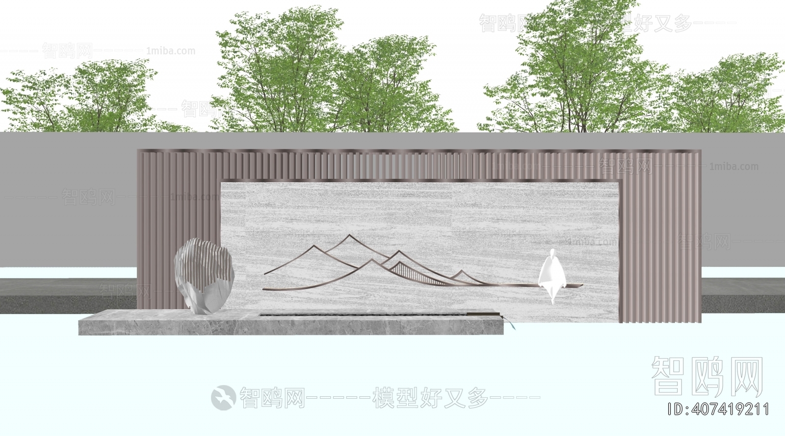 New Chinese Style Landscape Wall