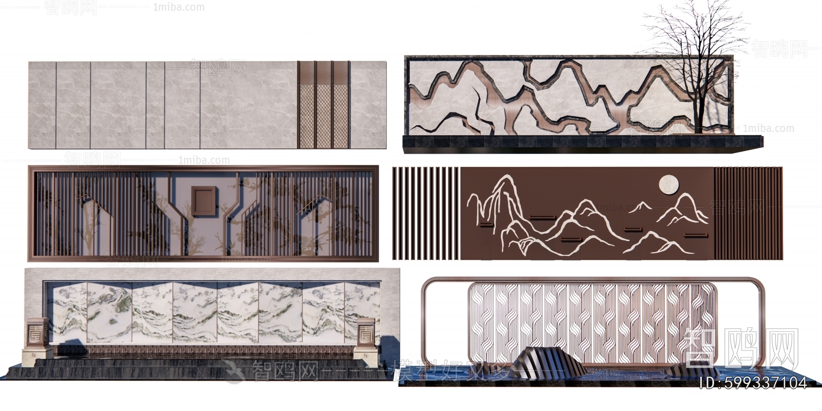 New Chinese Style Landscape Wall