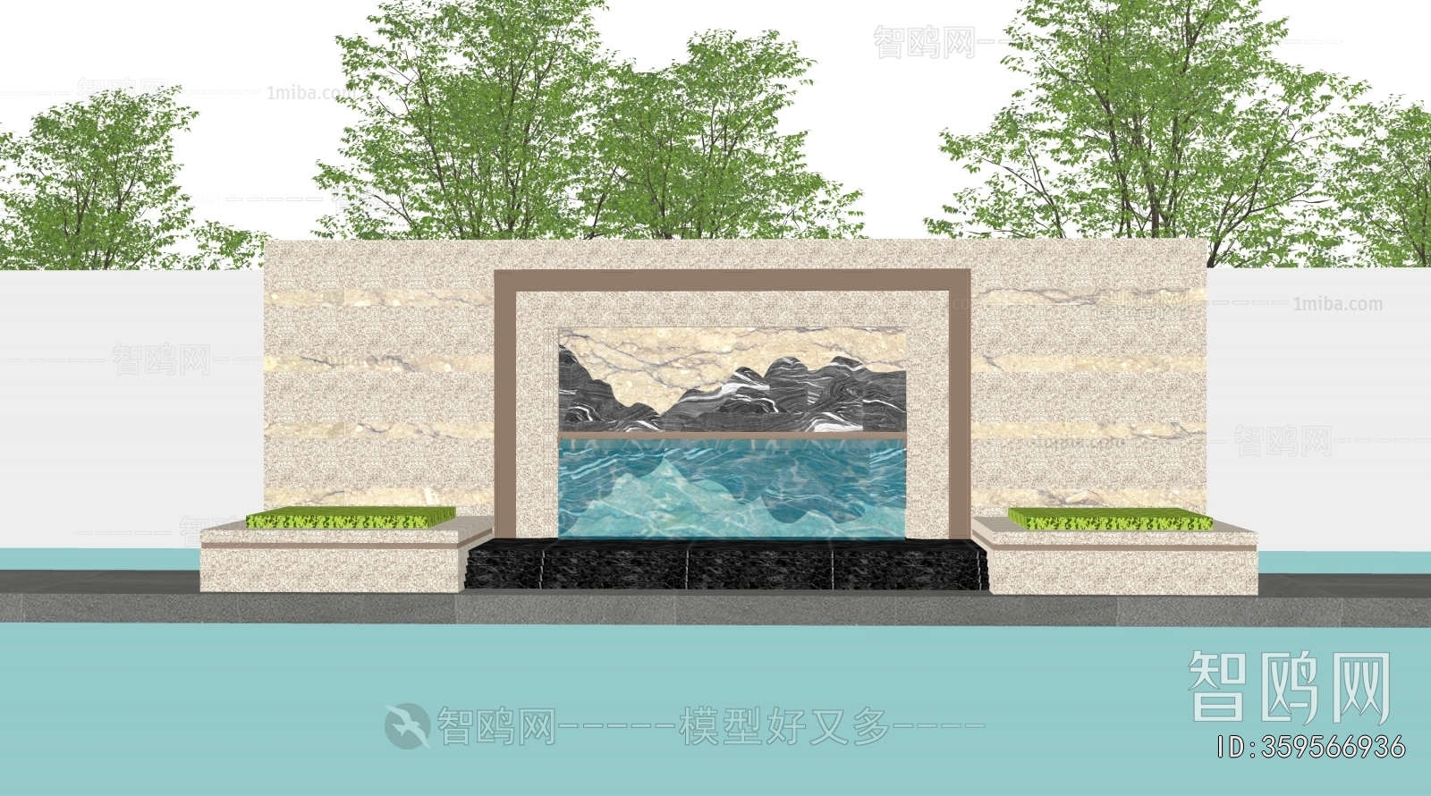 New Chinese Style Landscape Wall