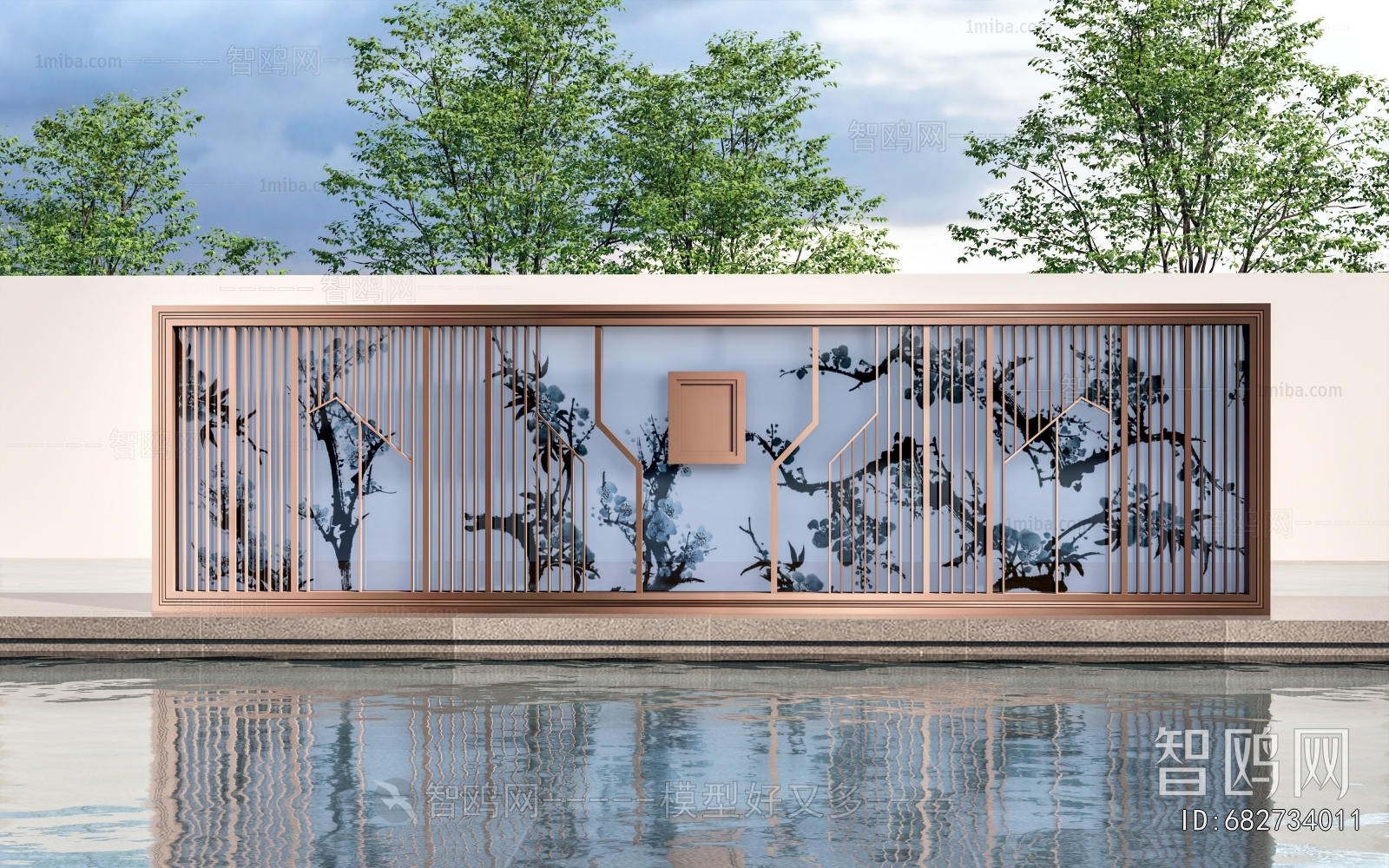 New Chinese Style Landscape Wall