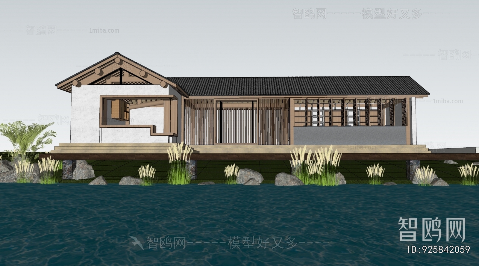 New Chinese Style Appearance Of Commercial Building