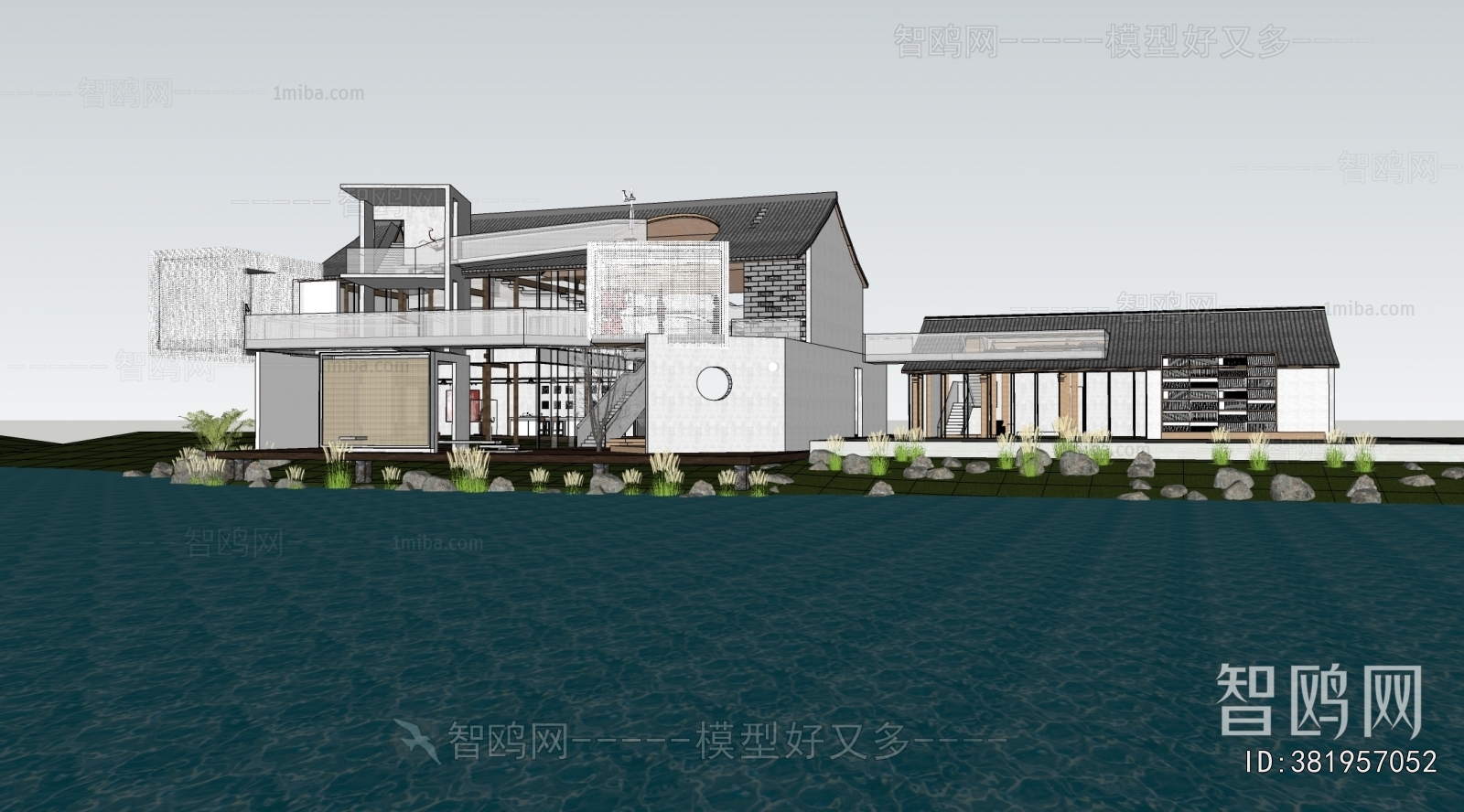 New Chinese Style Appearance Of Commercial Building