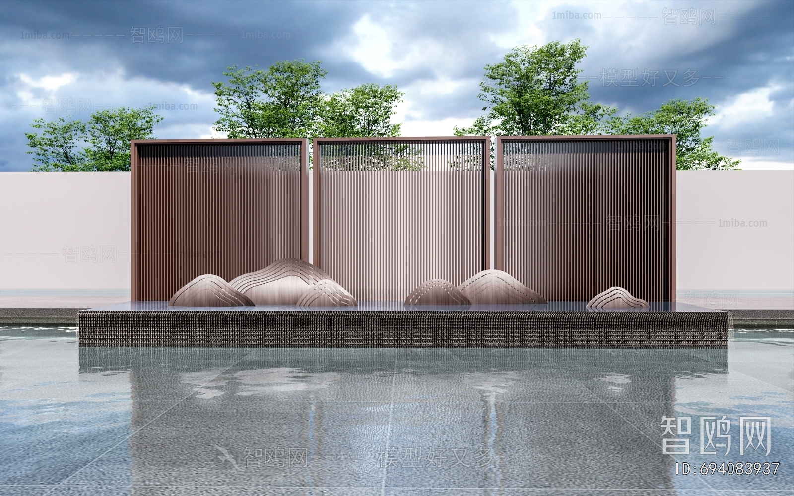 New Chinese Style Landscape Wall