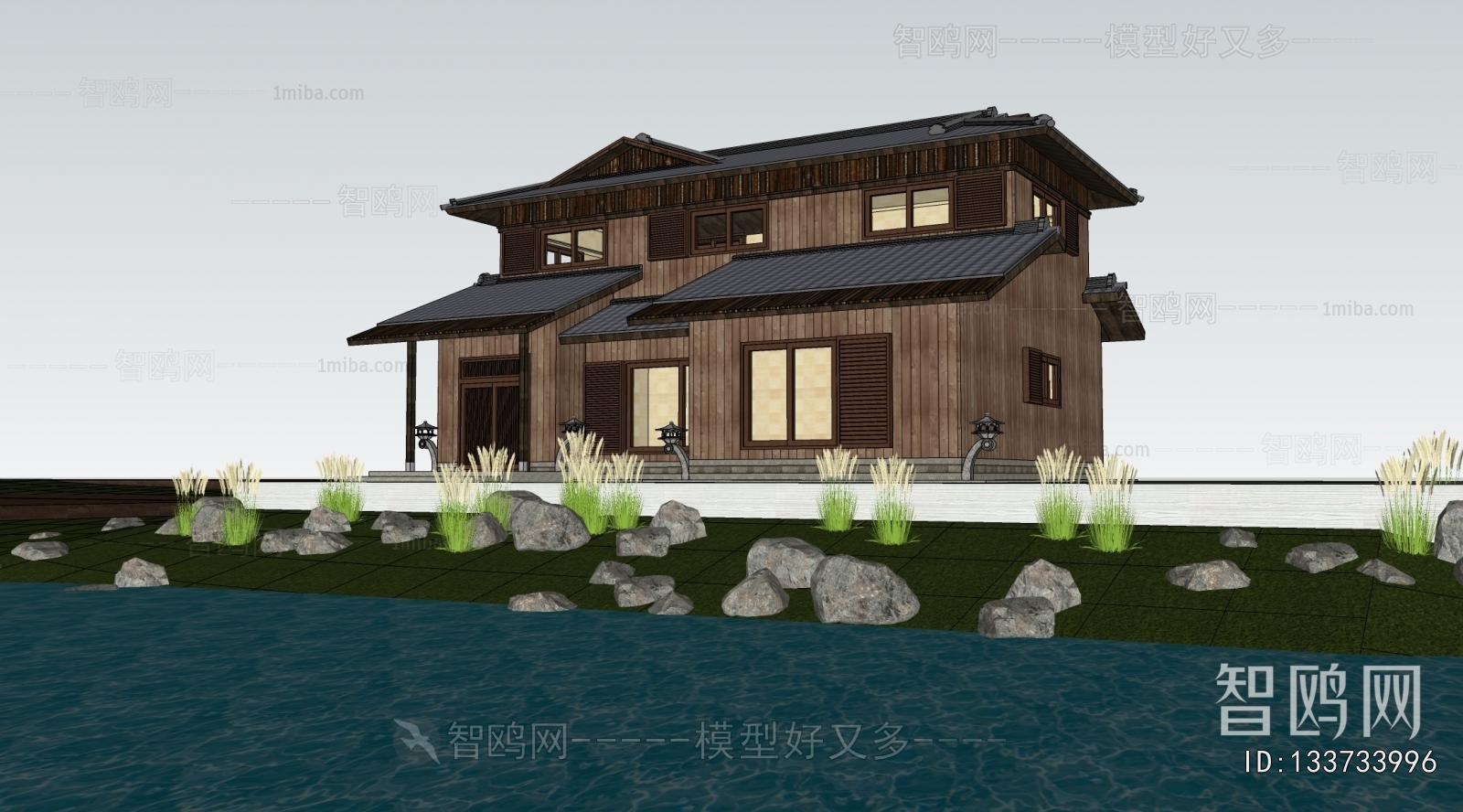 New Chinese Style Appearance Of Commercial Building