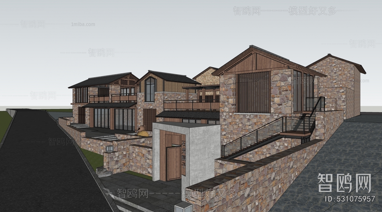 New Chinese Style Appearance Of Commercial Building