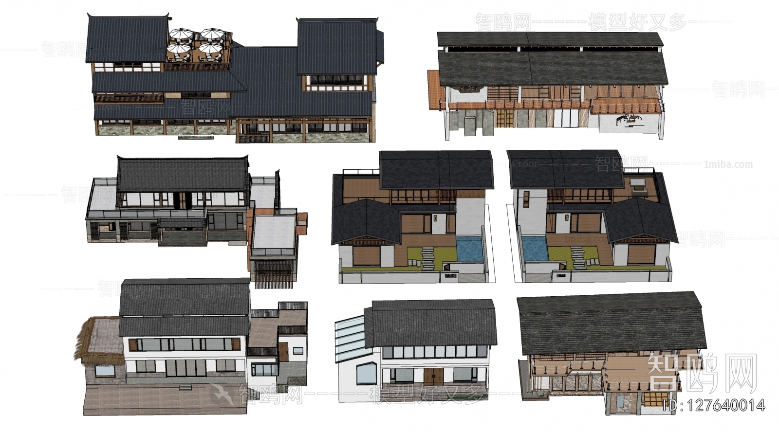 New Chinese Style Appearance Of Commercial Building